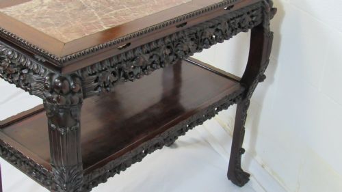 CHINESE CARVED CONSOLE TABLE CIRCA 1870 - ADDITIONAL PHOTO 10