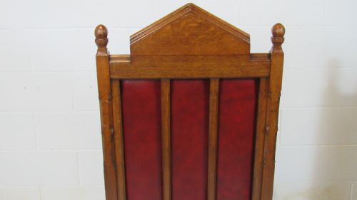 PAIR OF LEATHER MONUMENTAL LIBRARY ARMCHAIRS - ADDITIONAL PHOTO 14
