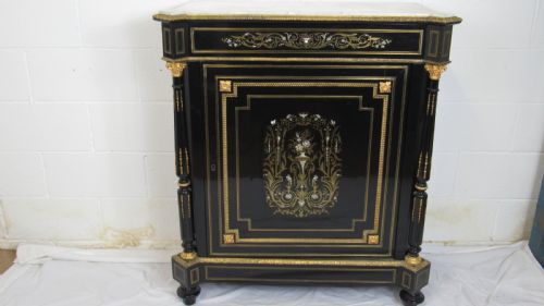 marquetry side cabinet - CATEGORY: ANTIQUE CUPBOARDS - DATED 1850