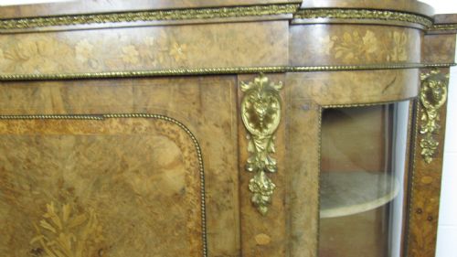 SUPERB QUALITY WALNUT CREDENZA SIDE CABINET - ADDITIONAL PHOTO 3
