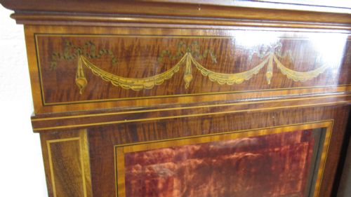QUALITY FIDDLE BACK MAHOGANY INLAID CABINET - ADDITIONAL PHOTO 6