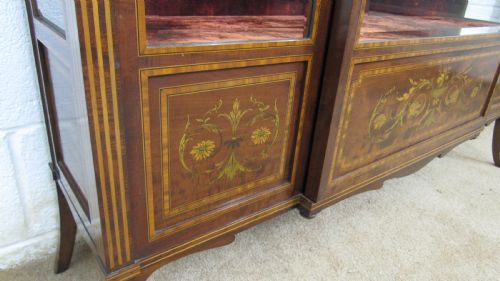 QUALITY FIDDLE BACK MAHOGANY INLAID CABINET - ADDITIONAL PHOTO 8