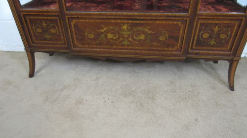 QUALITY FIDDLE BACK MAHOGANY INLAID CABINET - ADDITIONAL PHOTO 10
