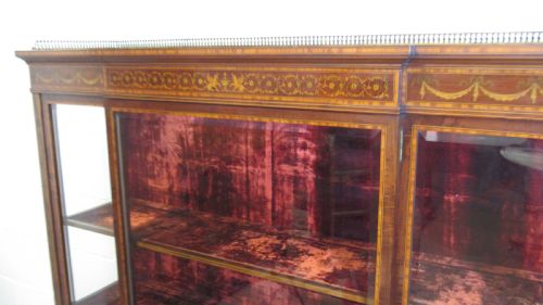 QUALITY FIDDLE BACK MAHOGANY INLAID CABINET - ADDITIONAL PHOTO 16