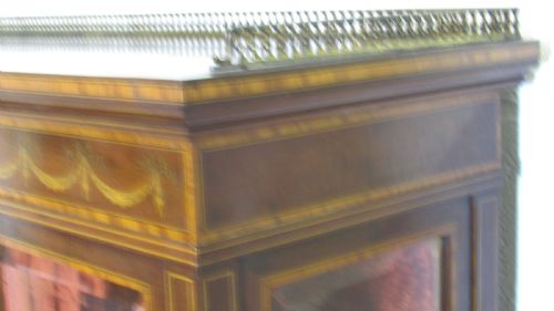 QUALITY FIDDLE BACK MAHOGANY INLAID CABINET - ADDITIONAL PHOTO 19