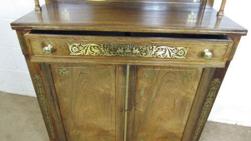 REGENCY SMALL BRASS CHIFFONIER - ADDITIONAL PHOTO 15