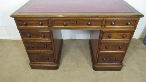 VICTORIAN PEDESTAL DESK - ADDITIONAL PHOTO 12