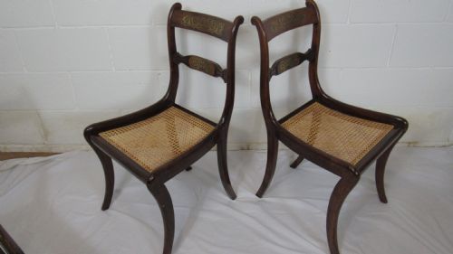 SET OF 4REGENCY BRASS INLAID CHAIRS - ADDITIONAL PHOTO 13
