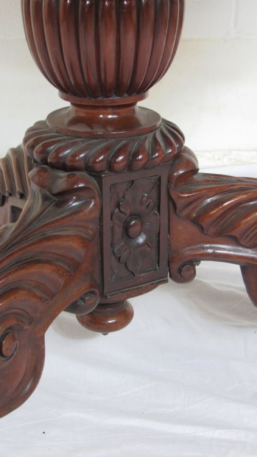 SUPERB MARBLE TOPPED WALNUT CENTRE TABLE - ADDITIONAL PHOTO 8