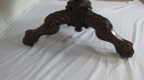 SUPERB MARBLE TOPPED WALNUT CENTRE TABLE - ADDITIONAL PHOTO 14