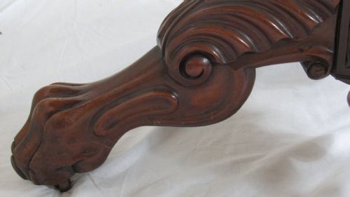 SUPERB MARBLE TOPPED WALNUT CENTRE TABLE - ADDITIONAL PHOTO 15