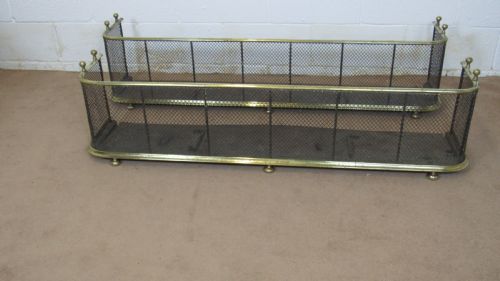 near pair of brass and steel nursery fenders - CATEGORY: ANTIQUE FIREPLACES - DATED 19TH CENTURY