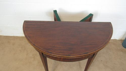 GEORGIAN DEMI LUNE CARD TABLE - ADDITIONAL PHOTO 11