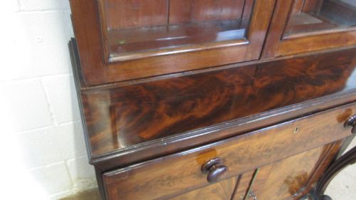 MAHOGANY SECRETAIRE BOOKCASE - ADDITIONAL PHOTO 8
