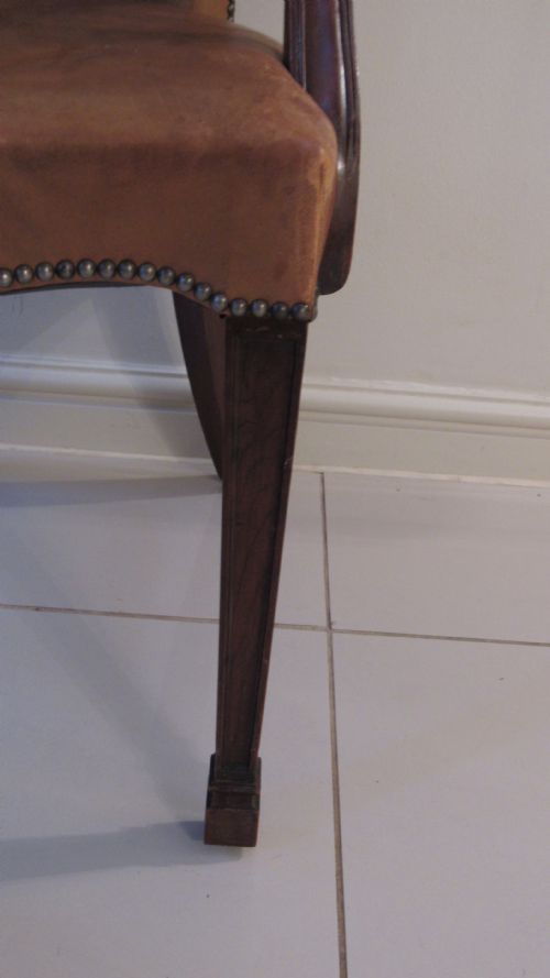 SUPERB LEATHER DESK CHAIR - ADDITIONAL PHOTO 4