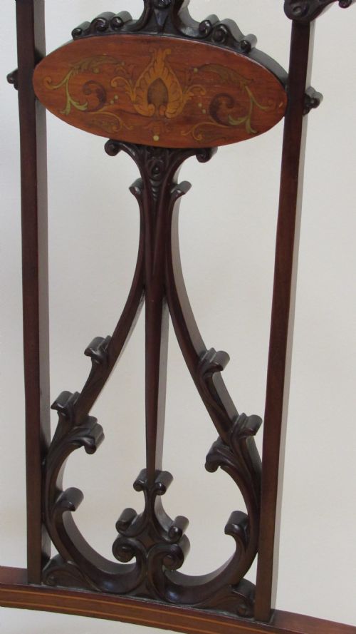 LOVELY EDWARDIAN INLAID ARM CHAIR - ADDITIONAL PHOTO 3