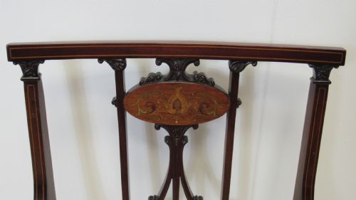 LOVELY EDWARDIAN INLAID ARM CHAIR - ADDITIONAL PHOTO 17