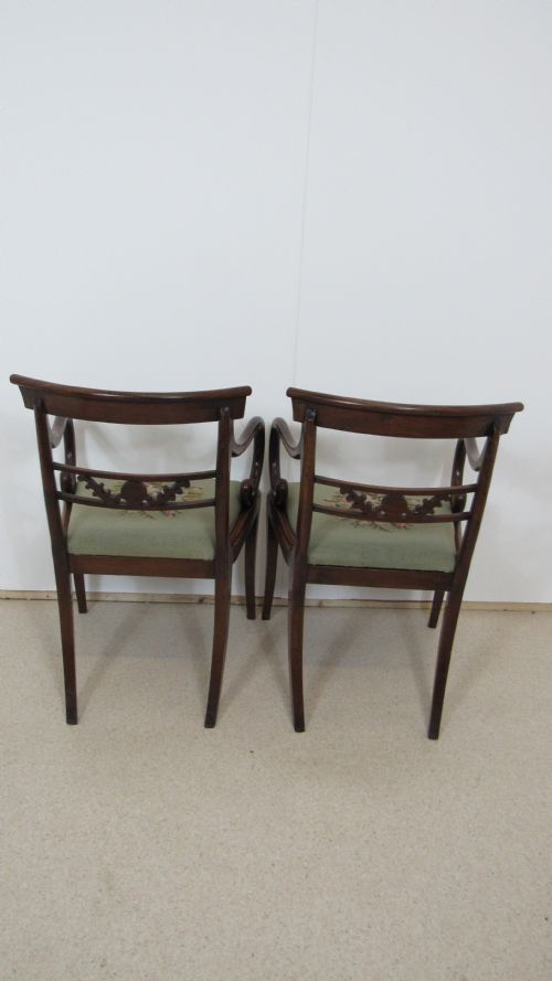 LOVELY PAIR OF REGENCY CARVER CHAIRS - ADDITIONAL PHOTO 9