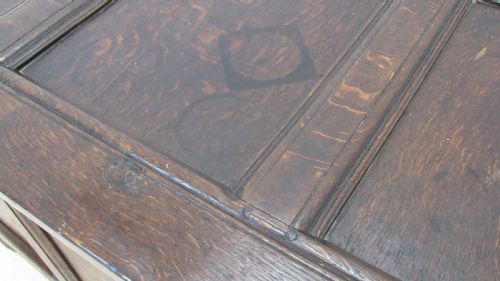 ANTIQUE OAK COFFER BEDDING BOX - ADDITIONAL PHOTO 10