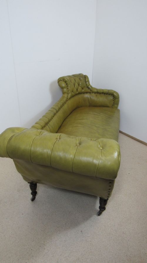 VICTORIAN LEATHER CHAISE LOUNGE - ADDITIONAL PHOTO 11