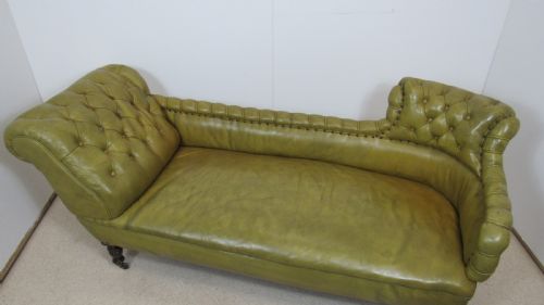 VICTORIAN LEATHER CHAISE LOUNGE - ADDITIONAL PHOTO 13