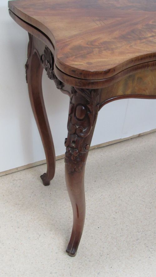19THC MAHOGANY TEA TABLE - ADDITIONAL PHOTO 2