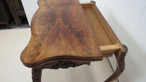 19THC MAHOGANY TEA TABLE - ADDITIONAL PHOTO 5