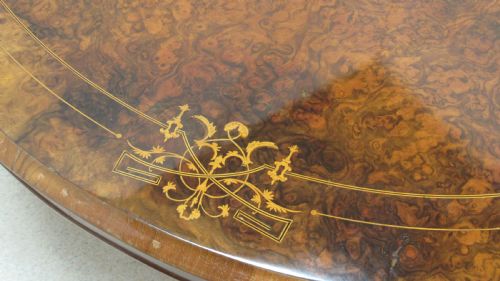SUPERB VICTORIAN WALNUT INLAID COFFEE TABLE - ADDITIONAL PHOTO 1
