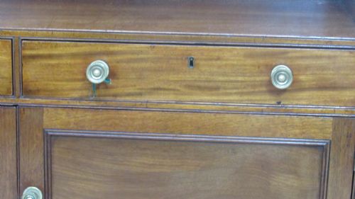 GEORGIAN MAHOGANY WATERFALL BOOKCASE - ADDITIONAL PHOTO 4