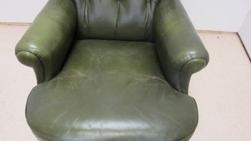 LOVELY VICTORIAN LEATHER CLUB ARMCHAIR - ADDITIONAL PHOTO 4