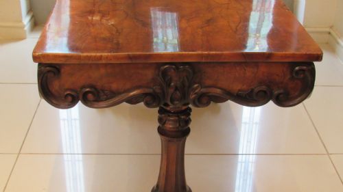 SUPERB WALNUT WRITING CENTRE TABLE - ADDITIONAL PHOTO 16
