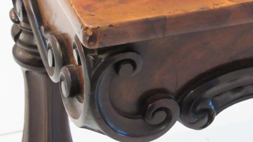 SUPERB WALNUT WRITING CENTRE TABLE - ADDITIONAL PHOTO 18