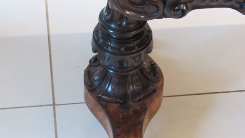 SUPERB WALNUT WRITING CENTRE TABLE - ADDITIONAL PHOTO 21