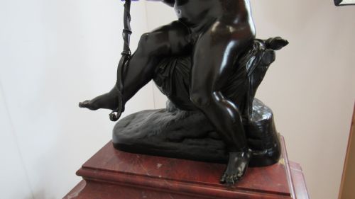 SUPERB LARGE BRONZE FIGURE OF A CHERUB - ADDITIONAL PHOTO 16