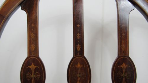 LOVELY EDWARDIAN INLAID DESK ARMCHAIR - ADDITIONAL PHOTO 4