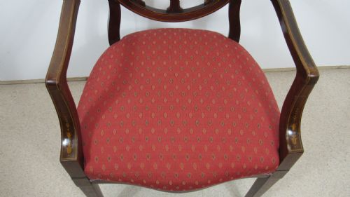 LOVELY EDWARDIAN INLAID DESK ARMCHAIR - ADDITIONAL PHOTO 6