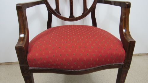 LOVELY EDWARDIAN INLAID DESK ARMCHAIR - ADDITIONAL PHOTO 9