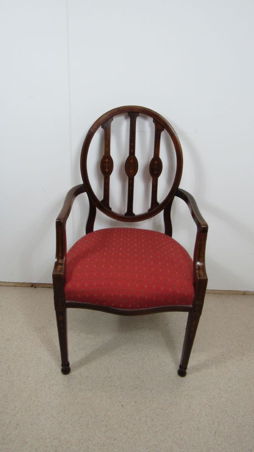 LOVELY EDWARDIAN INLAID DESK ARMCHAIR - ADDITIONAL PHOTO 17