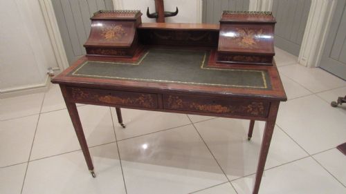 SUPERB EDWARDIAN MARQUETRY DESK