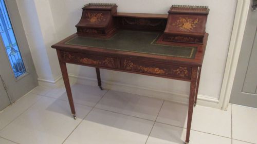 SUPERB EDWARDIAN MARQUETRY DESK - ADDITIONAL PHOTO 2