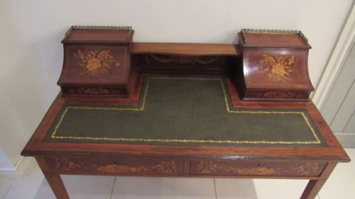 SUPERB EDWARDIAN MARQUETRY DESK - ADDITIONAL PHOTO 5