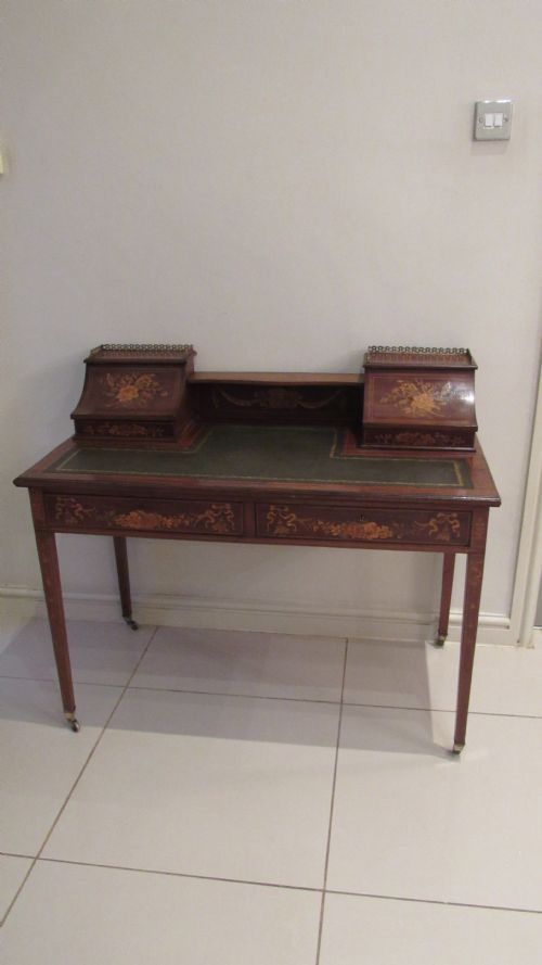 SUPERB EDWARDIAN MARQUETRY DESK - ADDITIONAL PHOTO 15