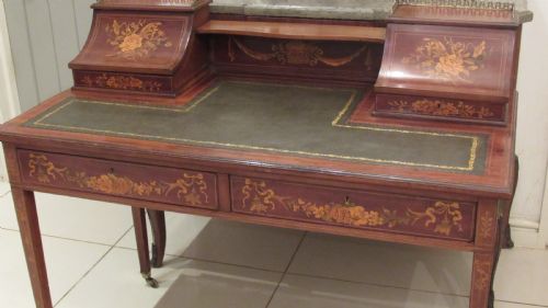 SUPERB EDWARDIAN MARQUETRY DESK - ADDITIONAL PHOTO 20