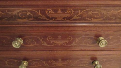 EDWARDS AND ROBERTS MARQUETRY WELLINGTON CHEST - ADDITIONAL PHOTO 2