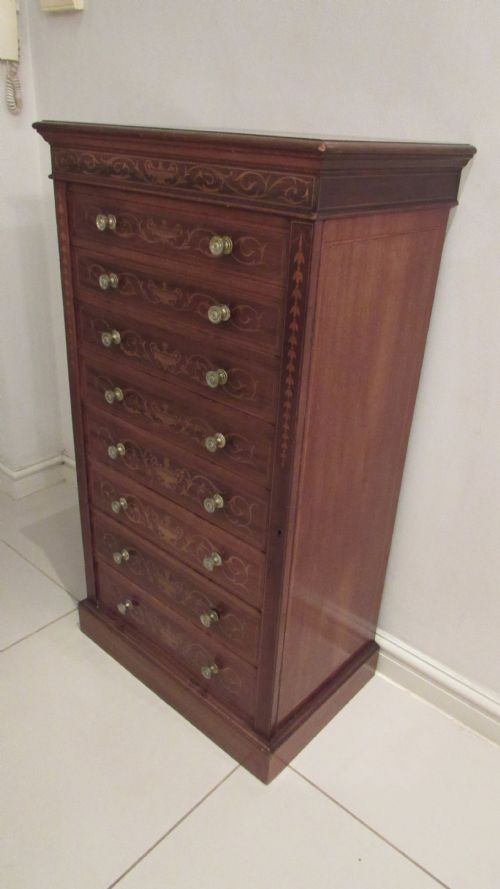 EDWARDS AND ROBERTS MARQUETRY WELLINGTON CHEST - ADDITIONAL PHOTO 3