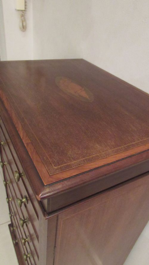 EDWARDS AND ROBERTS MARQUETRY WELLINGTON CHEST - ADDITIONAL PHOTO 6