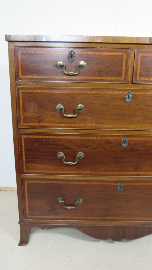 GEORGIAN INLAID CHEST OF DRAWERS - ADDITIONAL PHOTO 7