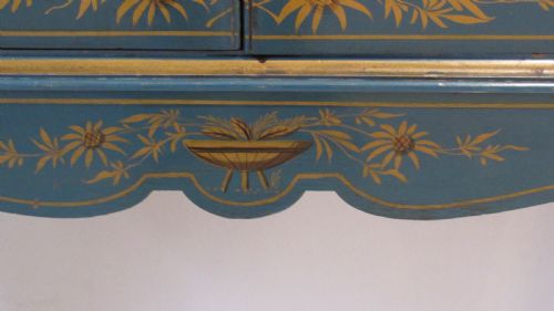 SUPERB BLUE LACQUERED COCKTAIL CABINET - ADDITIONAL PHOTO 8