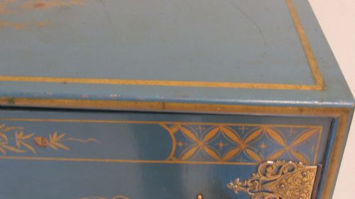 SUPERB BLUE LACQUERED COCKTAIL CABINET - ADDITIONAL PHOTO 18