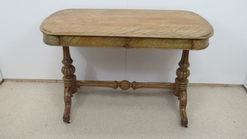 SATIN WALNUT LIBRARY TABLE - ADDITIONAL PHOTO 2